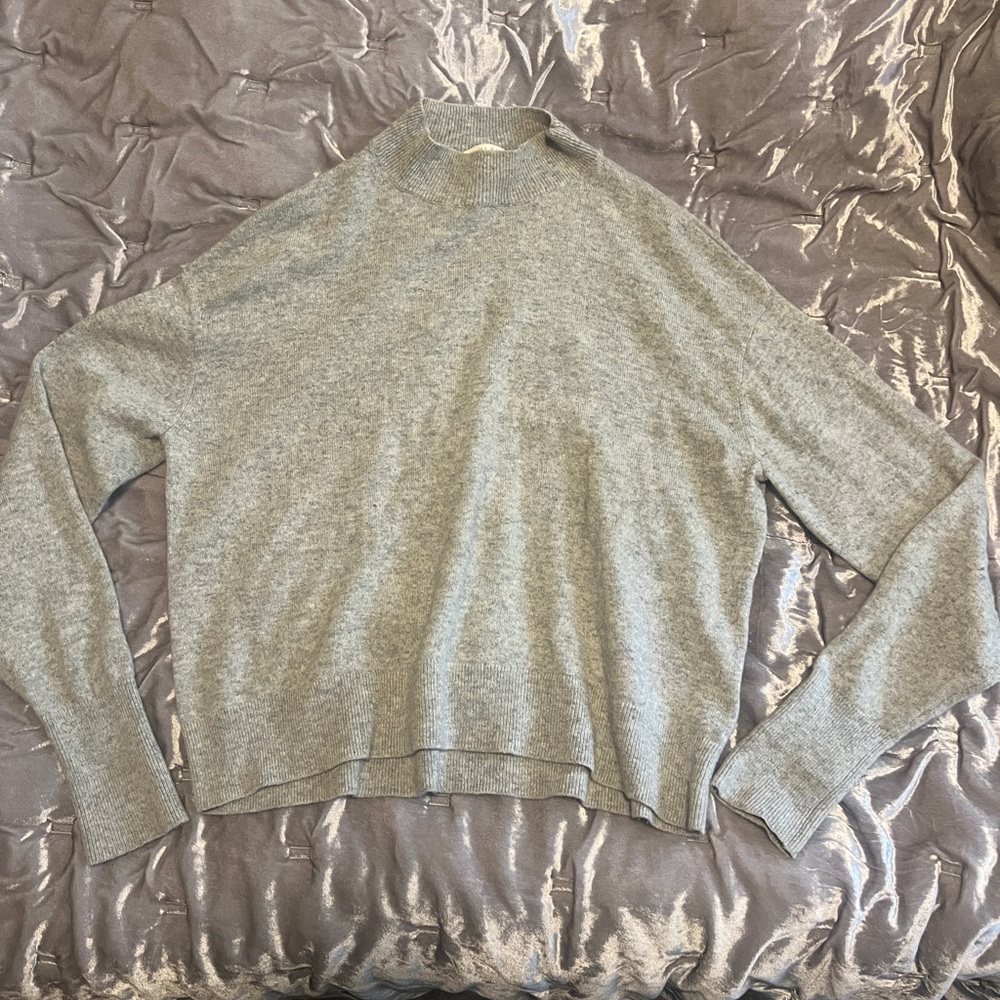 Everlane Light Gray Cashmere Women's Turtleneck Sweater